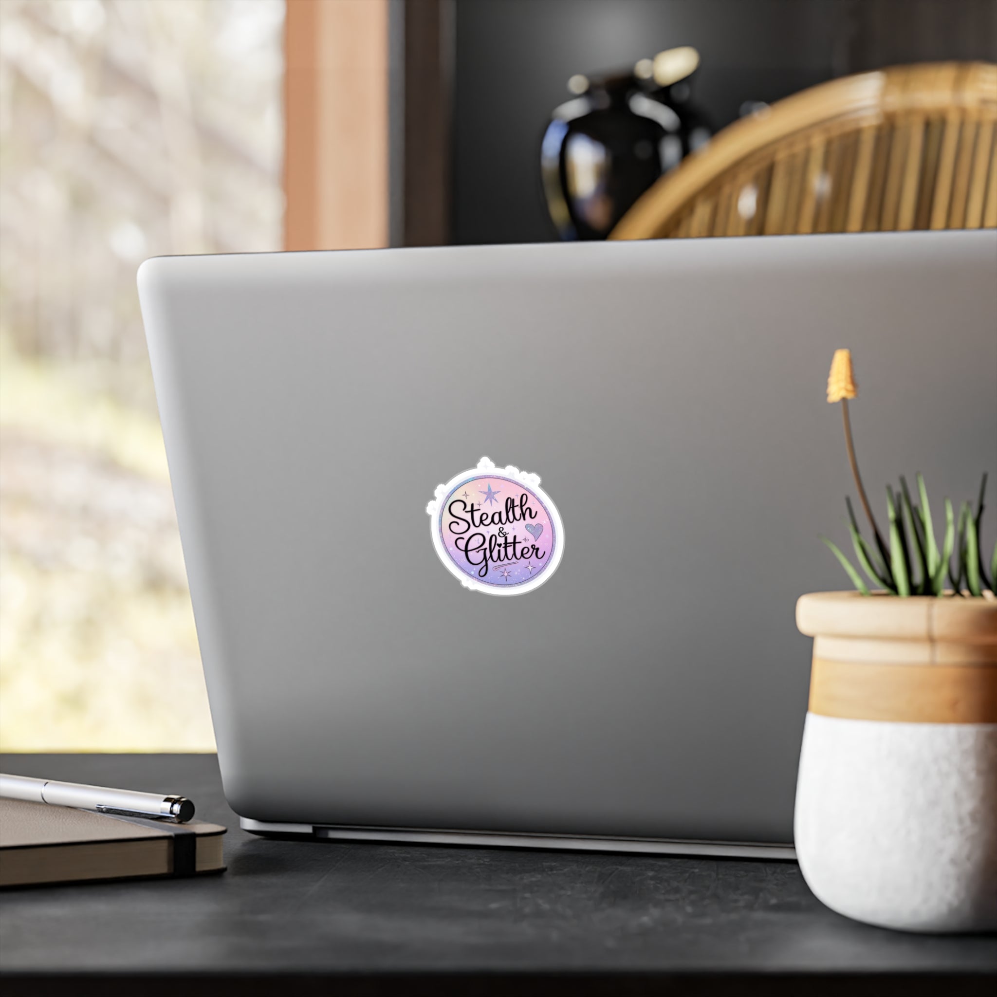 Vinyl Decal Sticker - Stealth & Glitter Pastel Logo Design by Miori Ananse
