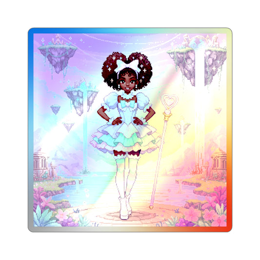 Stealth & Glitter — Magical Girl Holo Vinyl Decal