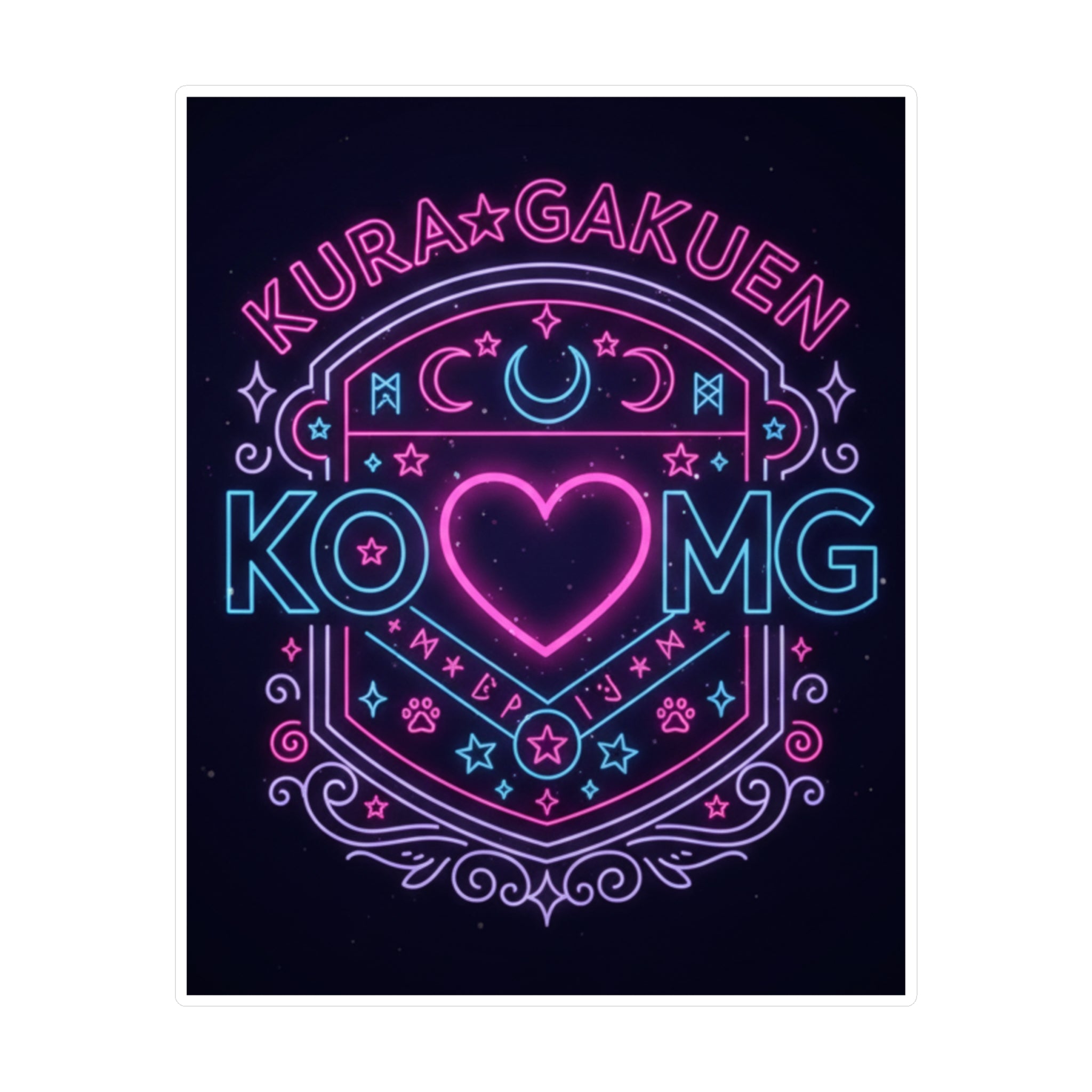 Stealth & Glitter — KuraGakuen Crest Vinyl Decal