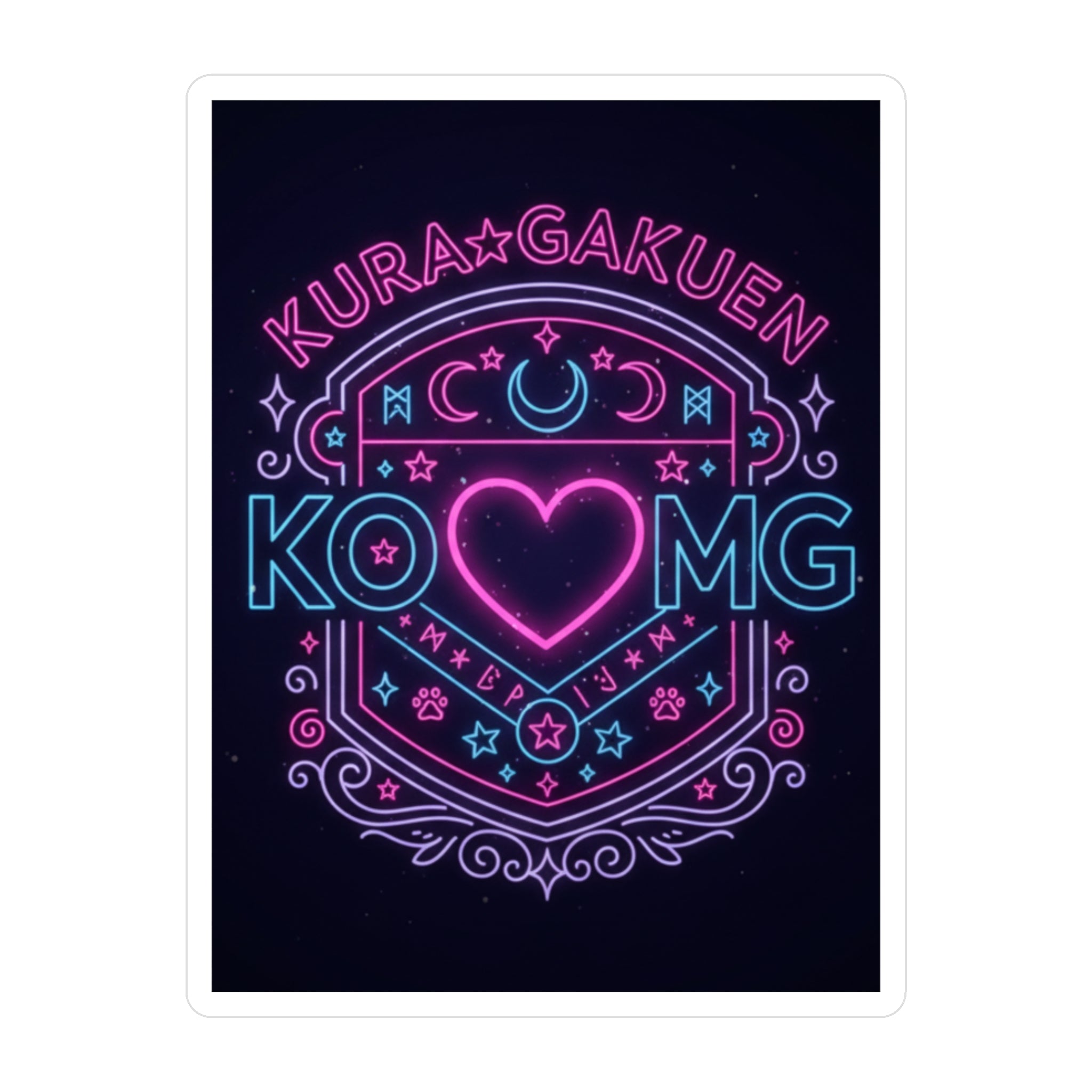 Stealth & Glitter — KuraGakuen Crest Vinyl Decal