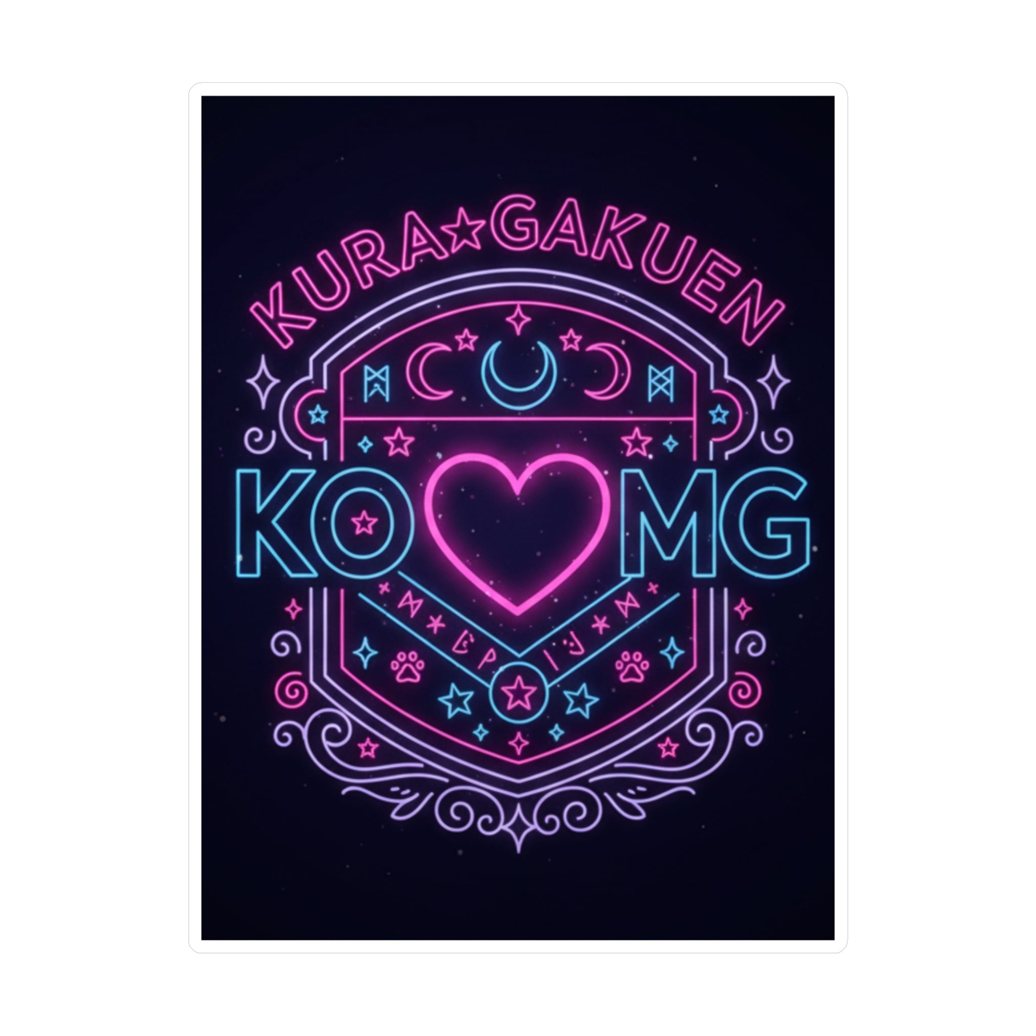 Stealth & Glitter — KuraGakuen Crest Vinyl Decal