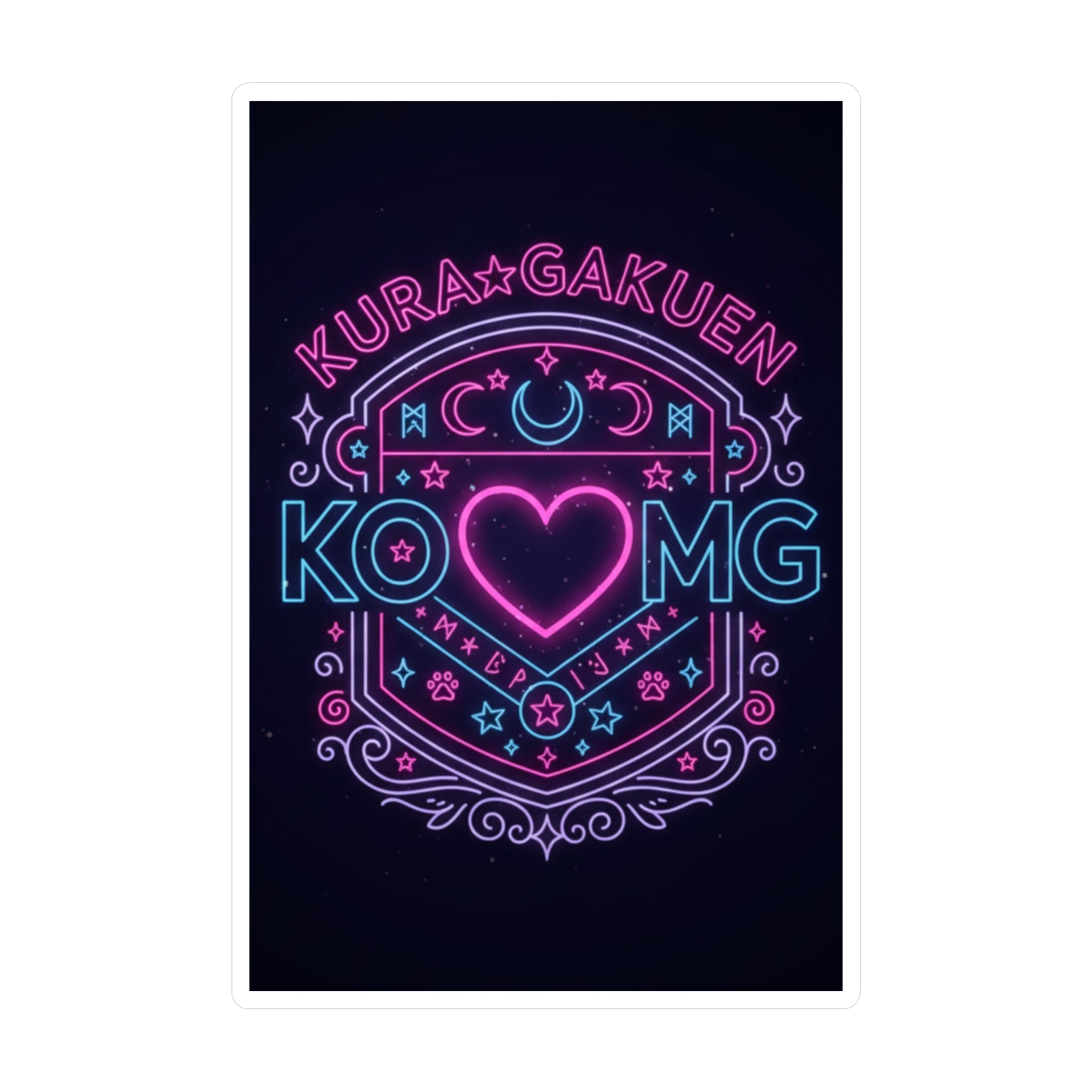 Stealth & Glitter — KuraGakuen Crest Vinyl Decal