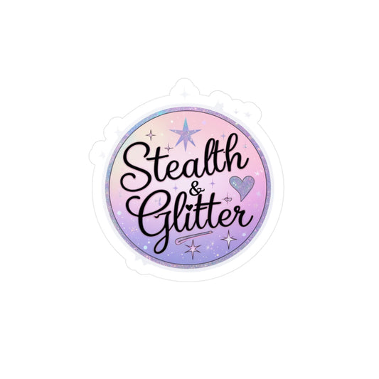 Vinyl Decal Sticker - Stealth & Glitter Pastel Logo Design by Miori Ananse