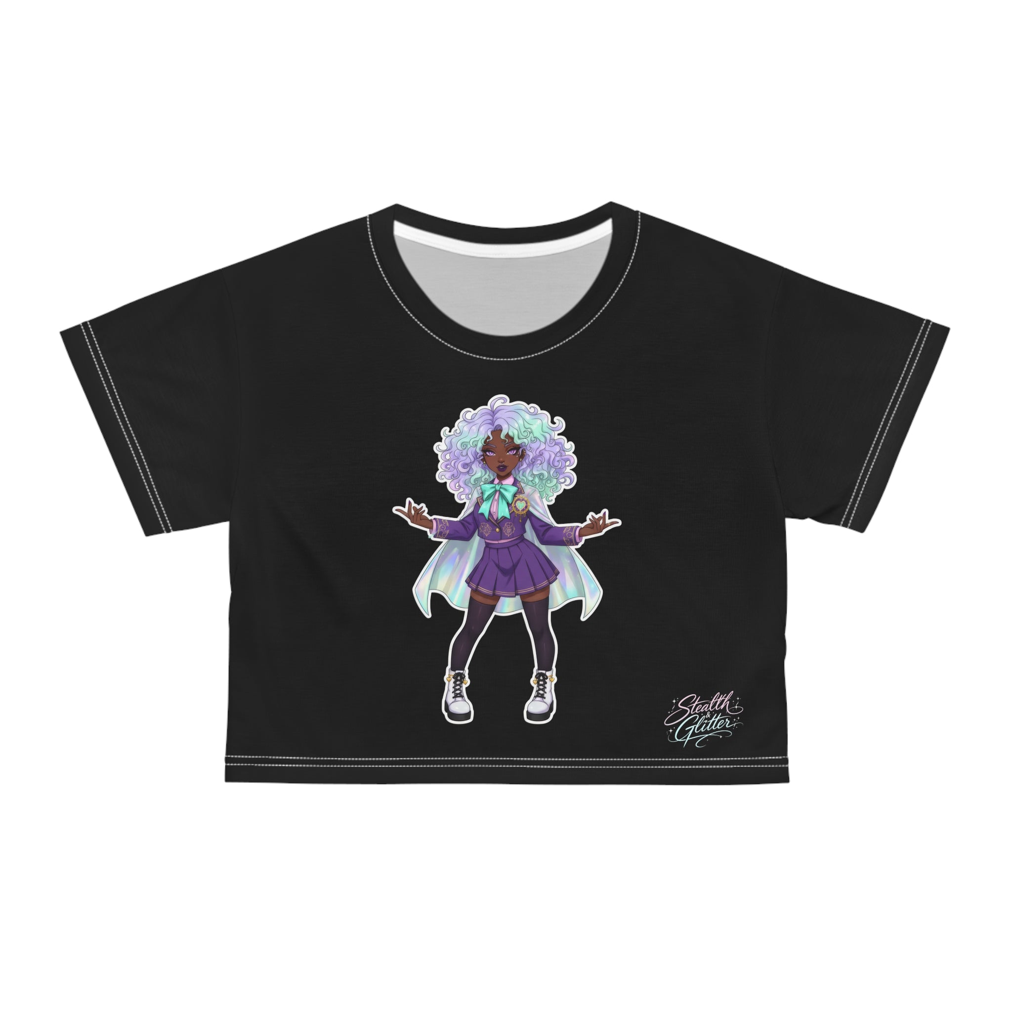 Crop Tee – Pastel Magical Girl Character Design