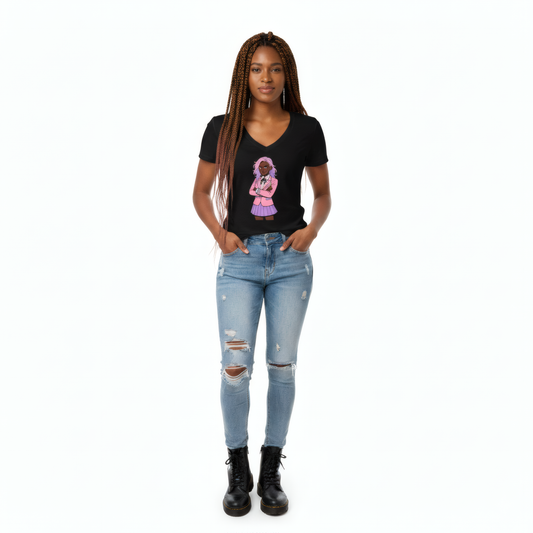 Stealth and Glitter - Baby Tee Cosmic Magical-School Girl Shirt