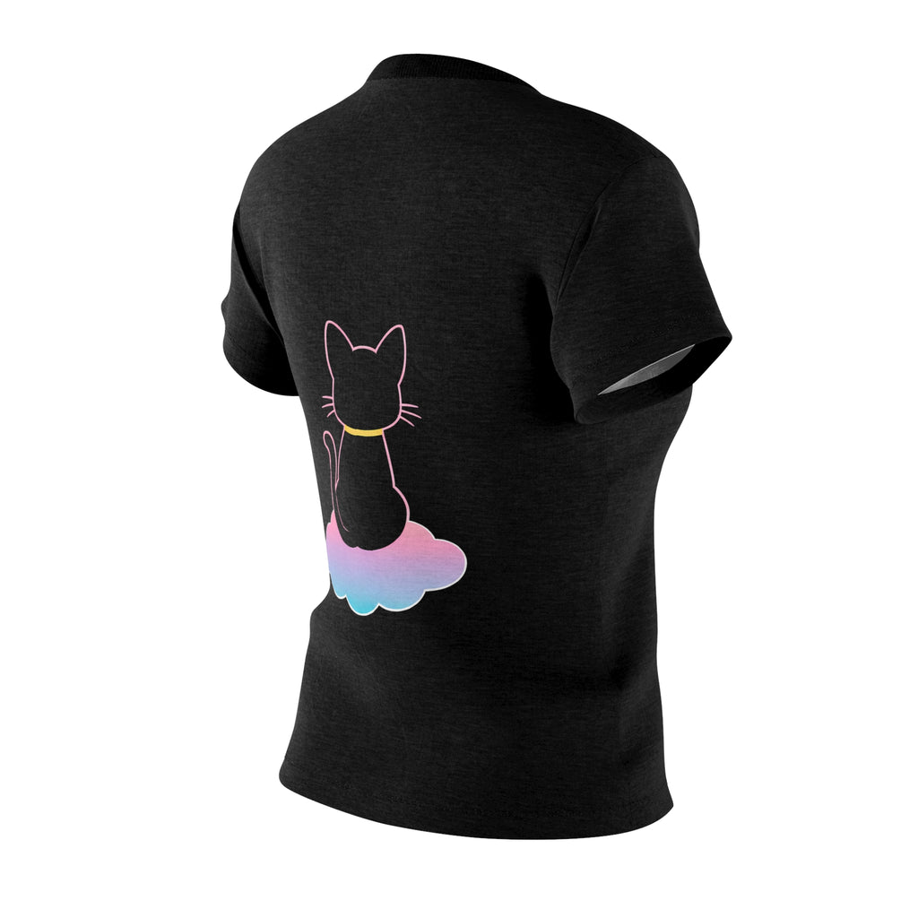 Kura☆Gakuen Neon Cat Cloud - Fitted Tee