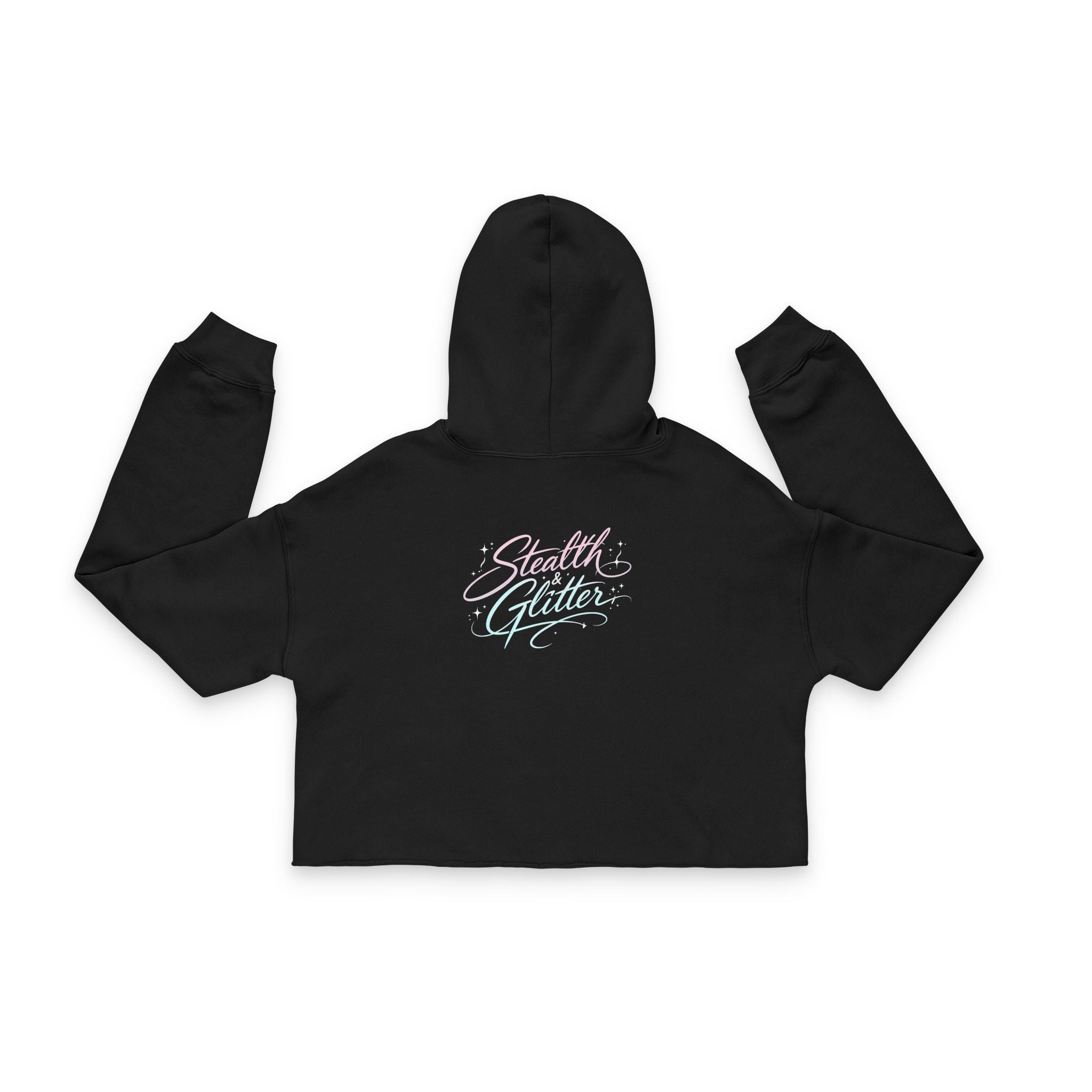 Pastel Prism Star Crop Hoodie