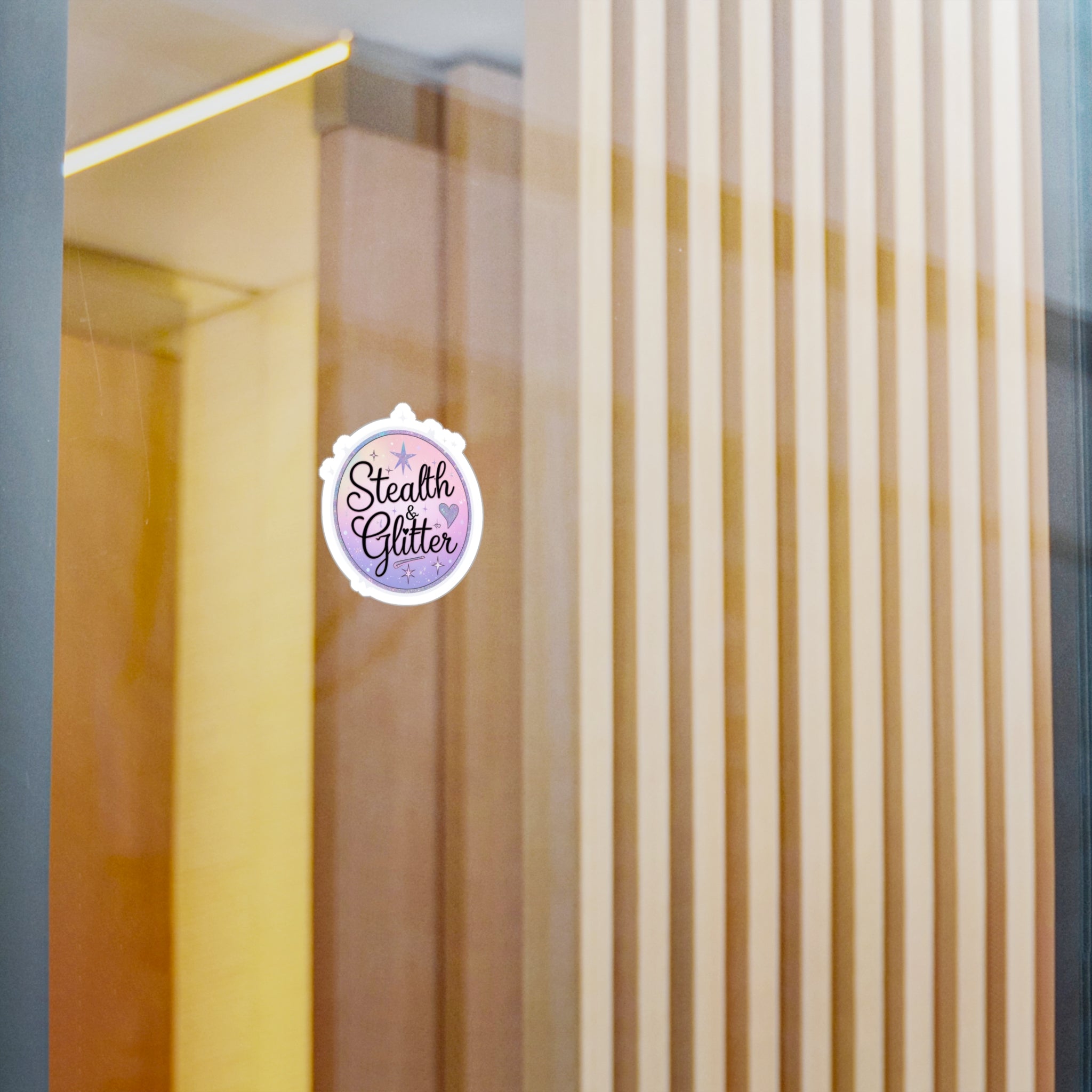 Vinyl Decal Sticker - Stealth & Glitter Pastel Logo Design by Miori Ananse