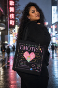 Canvas Tote Bag - Rendered Emotion Pixel Heart