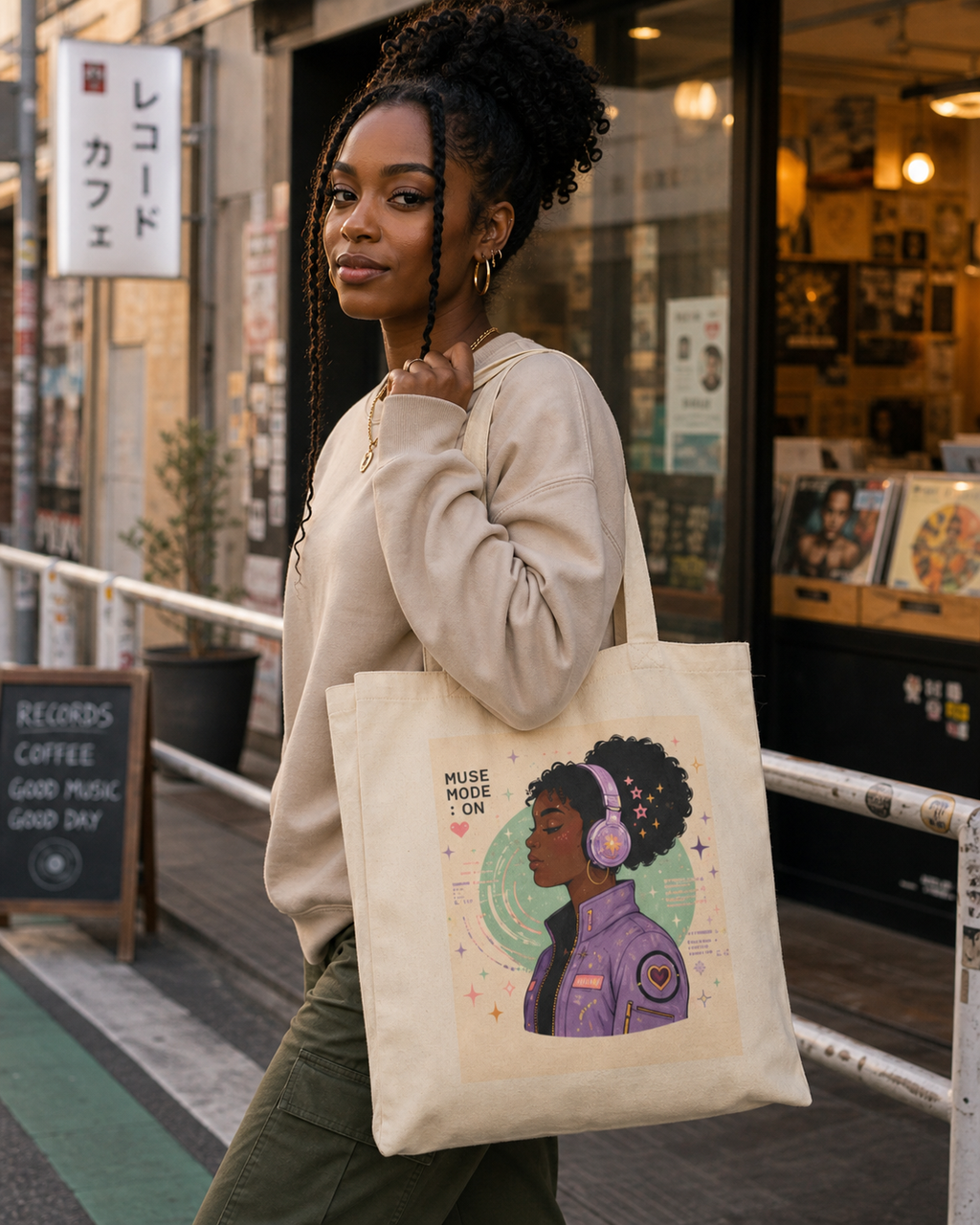 Canvas Tote Bag - Muse Mode On