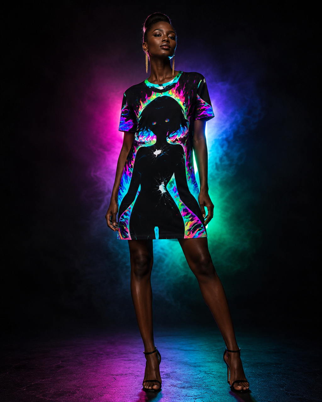 Cosmic Aura - All-Over Print Dress