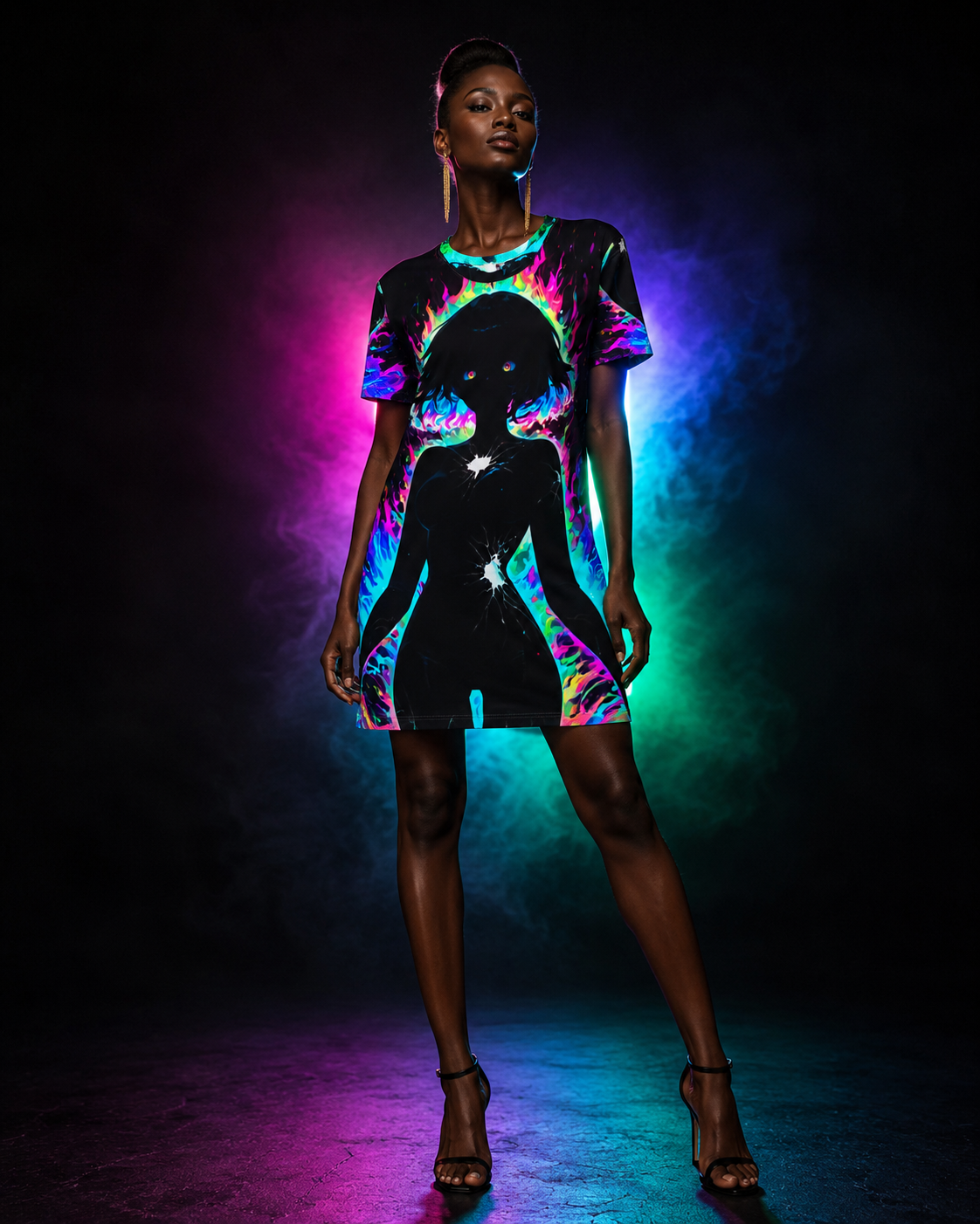 Cosmic Aura - All-Over Print Dress